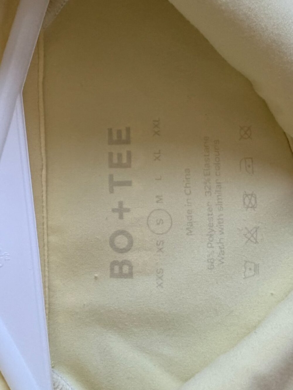 Bo+Tee Soft Active Contrast Zip-Up Jacket in Lemon Yellow - Size S - Picture 6 of 6
